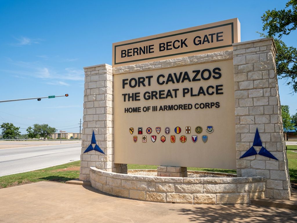 1st Cavalry Division monument at Fort Cavazos (Fort Hood), Texas